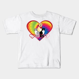 Animal design, illustration, pets, "Loveable" Kids T-Shirt